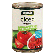 Spartan  regular diced tomatoes with green chilies 14.5oz