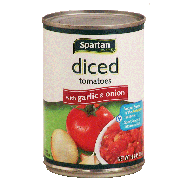 Spartan  diced tomatoes with garlic & onion  14.5oz