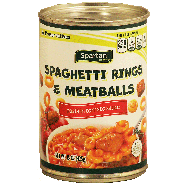 Spartan  spaghetti rings & meatballs in tomato sauce 15oz