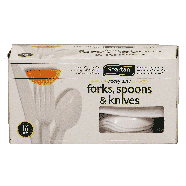 Spartan  heavy duty forks, spoons, & knives, 16 sets 48ct