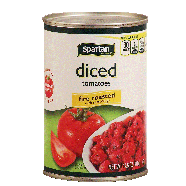 Spartan  diced tomatoes, fire roasted with seasonings  14.5oz