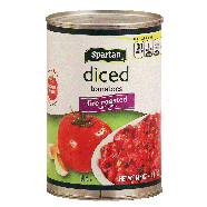 Spartan  diced tomatoes, fire roasted with garlic 14.5oz