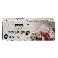 Spartan  clear trash bags & ties, 30 gallon size, .85 mil. 20ct