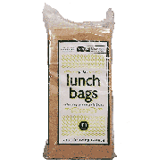 Spartan  brown paper lunch bags, self standing, easy to open flat100ct