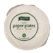 Spartan  9 inch paper plates, grease resistant  80ct