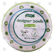 Spartan  designer bowls, sturdy & durable, soak proof, microwavabl 24ct