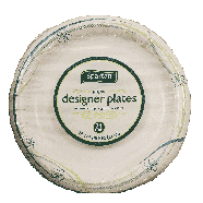 Spartan  designer plates, sturdy & durable, soak proof, microwavab 24ct