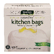 Spartan  superflex drawstring tall kitchen bags, 13 gallon size  38ct