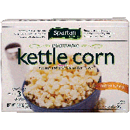 Spartan  microwave kettle corn butter flavor popcorn, 3 pop-in ba9.9oz