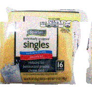 Spartan  2% milk, american reduced fat pasteurized process cheese 12oz