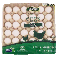 Spartan  3 dozen farm fresh grade a large eggs 36ct