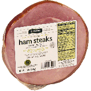 Spartan  boneless ham steaks, hickory smoked & fully cooked 16oz