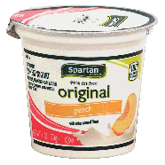 Spartan Original peach low fat yogurt, 99% fat free 6oz