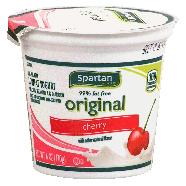 Spartan Original low fat yogurt, cherry, 99% fat free 6oz