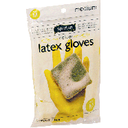 Spartan  deluxe latex gloves, medium  1pr