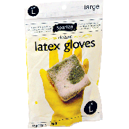 Spartan  deluxe latex gloves, large  1pr