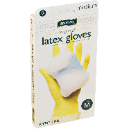 Spartan  long cuff latex gloves, medium 1pr