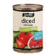 Spartan  diced tomatoes with green chilies 10oz