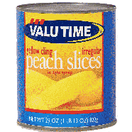 Valu Time  yellow cling irregular peach slices in light syrup 29oz