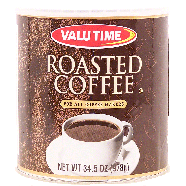 Valu Time  roasted ground coffee for all coffee makers 34.5-oz