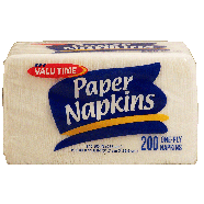 Valu Time  one-ply paper napkins  200ct