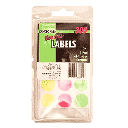Academix  neon circle labels, 3/4 in, self-adhesive permanent 300ct