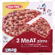 Valu Time  3 meat pizza with sausage, pepperoni & ham 5.2-oz