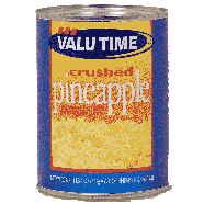 Valu Time  crushed pineapple in unsweetened pineapple juice 20oz