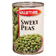 Valu Time  sweet peas 15oz