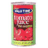 Valu Time  tomato juice from concentrate 46fl oz