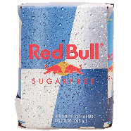 Red Bull  sugar free energy drink, lightly carbonated, 4-pack 1000ml