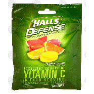 Halls Defense daily defense drops, assorted citrus 14ct