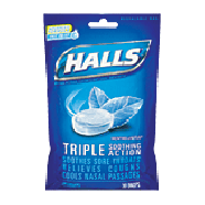 Halls  mentho-lyptus menthol drops, cough suppressant  30ct