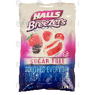 Halls Breezers pectin throat drops, cool berry flavor, sugar-free  20ct