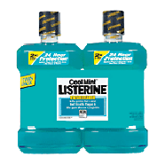 Listerine  Cool Mint antiseptic mouthwash, 2 1.5-liter plastic bottl3L