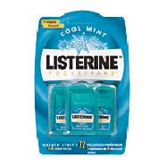 Listerine Cool Mint pocketpaks, breath strips, 3-24 strip packs  72ct