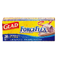 Glad Force Flex tall kitchen bags with drawstring, 13 gallon size  20ct