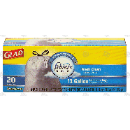 Glad Odor Shield 13 gallon tall kitchen bags with febreze freshnes 20ct
