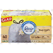 Glad Odor Shield 13 gallon tall kitchen bags with febreze freshnes 40ct