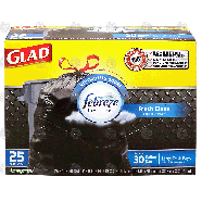 Glad Odor Shield 30 gallon large trash bags with febreze freshness 25ct