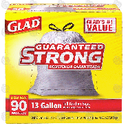 Glad  13 gallon tall kitchen bags  90ct