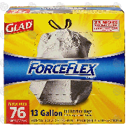 Glad ForceFlex 13 gallon tall kitchen bags  76ct