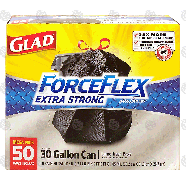 Glad ForceFlex 30 gallon large trash bags  50ct