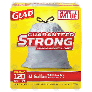 Glad  13 gallon tall kitchen bags  120ct