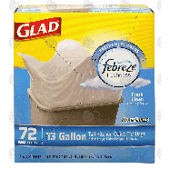 Glad Odor Shield tall kitchen quick-tie bags with febreze freshnes 72ct