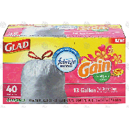 Glad Odor Shield 13 gallon tall kitchen bags with febreze freshnes 40ct