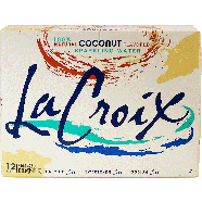 La Croix  coconut flavored sparkling water, calorie free, 12-fl. o12pk