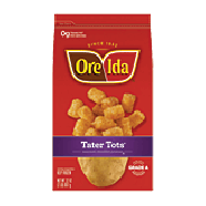 Ore-Ida  tater tots; seasoned, shredded potatoes 32-oz