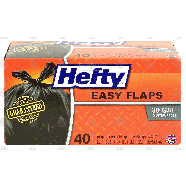 Hefty Easy Flaps multipurpose large trash flap-tie bags, 30 gal  40ct