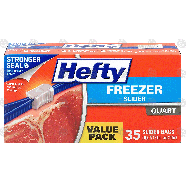 Hefty  quart size slider bags, 7 in x 8 in  35ct